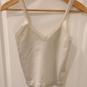 Lace Trimmed Tank Top